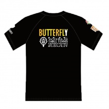 蝴蝶Butterfly BWH-823-02黑色 2019世乒赛纪念圆领衫