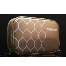 挺拔TIBHAR 新款硬质方形双层乒乓球拍套 双层拍包方形运动方包盒 PU材质两层全拍套