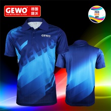 杰沃GEWO F03 捷沃专业运动T恤 时光 蓝色 闪光提丝花布，让你闪亮球场
