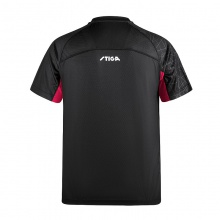 斯帝卡Stiga CA-53111专业运动T恤 V领运动衫比赛服 黑色