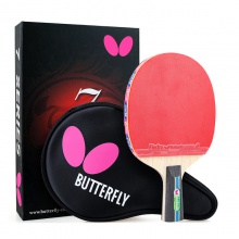 蝴蝶Butterfly TBC-701 内置碳素蝴蝶乒乓球成品拍【送蝴蝶三星球 3个装】