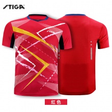 斯帝卡Stiga CA-0341 专业运动T恤 乒乓球比赛服 红色