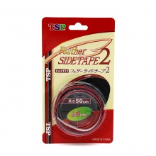 TSP 044151 乒乓球球拍专用护边带 红黑色 8mm 单条装