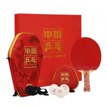 双鱼Doublefish 《中国乒乓》联名乒乓球拍 专业级成品拍 中国乒乓联名礼盒 单只装