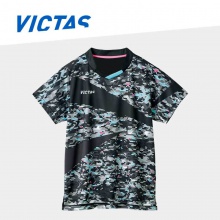 维克塔斯Victas VC-806 086106 黑色 乒乓球服 夏季透气专业训练服 速干比赛短袖 运动球服