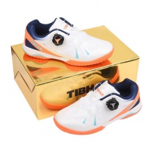 挺拔Tibhar 02401飞扬 专业乒乓球鞋 儿童运动鞋 童鞋 白/深蓝橙
