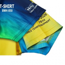 Butterfly蝴蝶乒乓球服BWH850运动T恤短袖比赛服运动衫3色可选